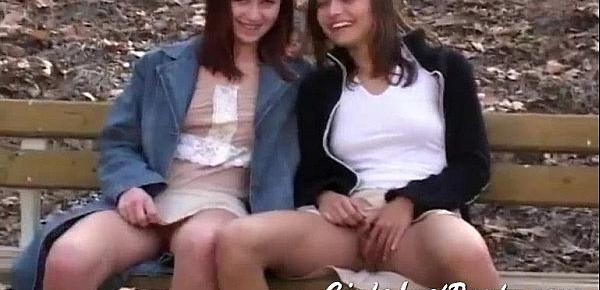  Czech Girls in raunchy outdoor sapphic